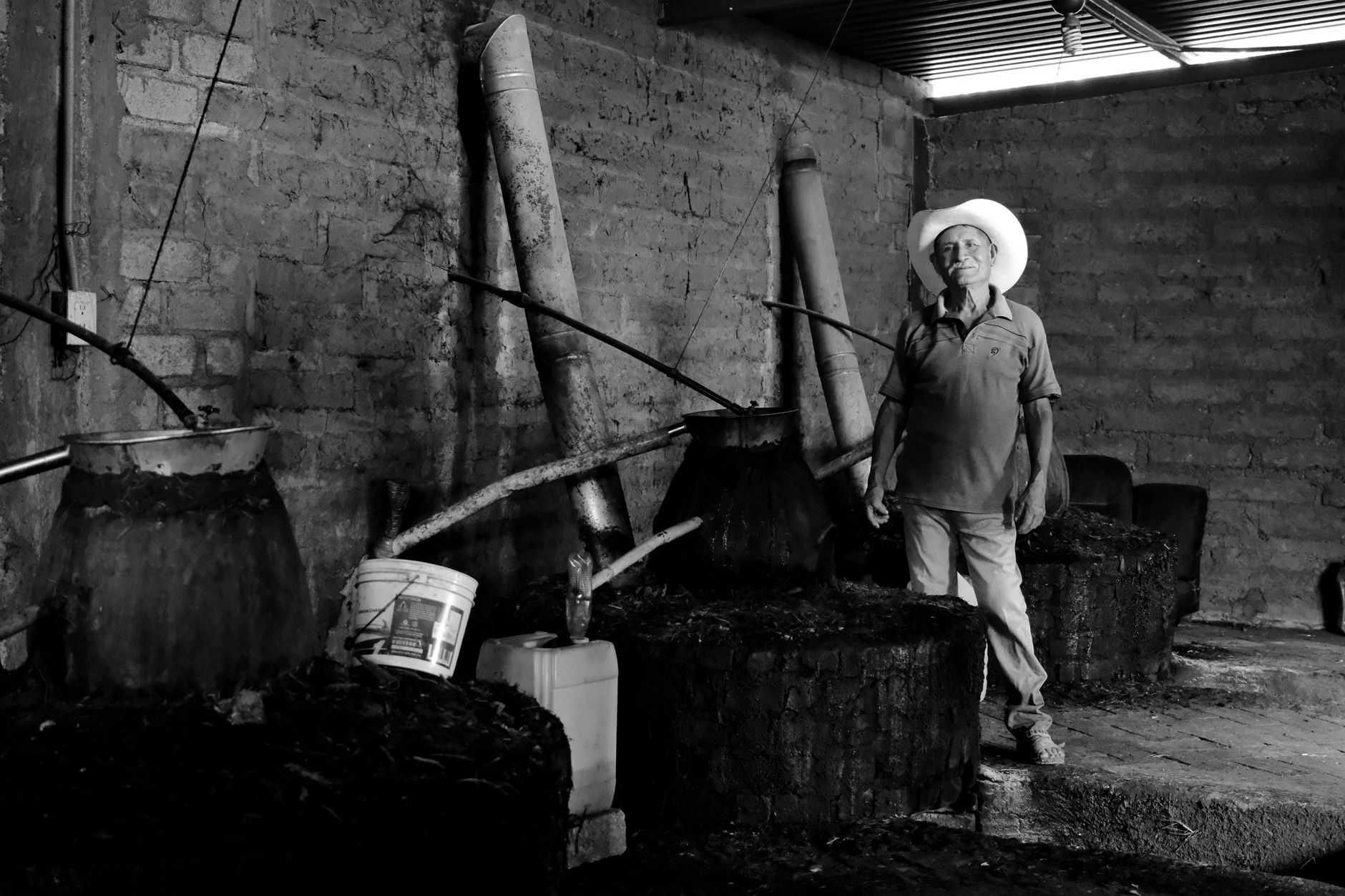 Clay pot distillation in Oaxacan village